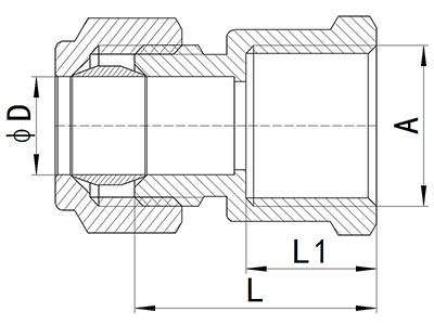 Компрессионное соединение, внутреннее HS320-002