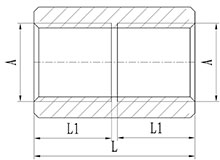 Шестигранная латунная муфта HS330-001