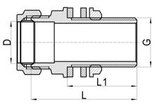Наружный латунный разъем для резервуара для воды C×MI, HS100-019