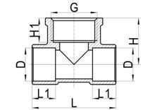 Внутренний тройник C×C×FI, HS110-006