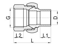 Прямое коническое соединение с металлическим уплотнением C×FI (для легких условий эксплуатации), HS110-016