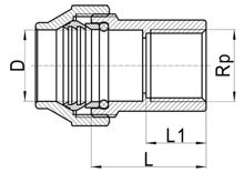 Внутренняя прямая муфта C×FI, HS130-002