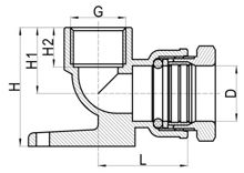 Подрозеточный отвод C×FI, HS150-007 