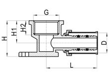 Подрозеточный отвод C×FI, HS220-016