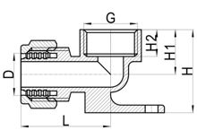 Подрозеточный отвод C×FI, HS230-006