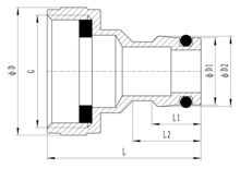 Легкий переходник для отвода с внутренней резьбой, HS320-004